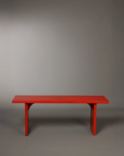 Linea bench in Vermillion