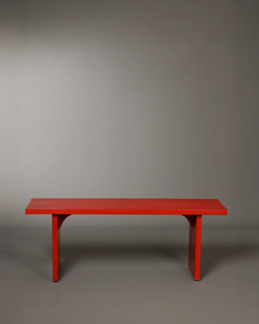 Linea bench in Vermillion