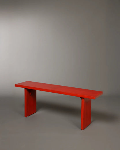 Linea bench in Vermillion