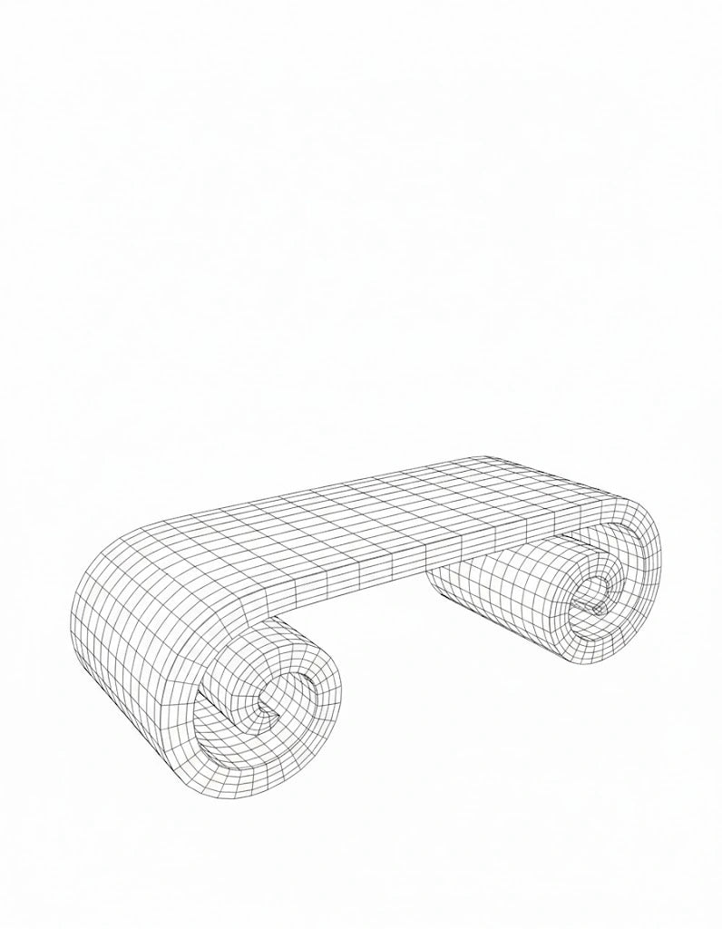 Ancestry Volute Table - line drawing 2