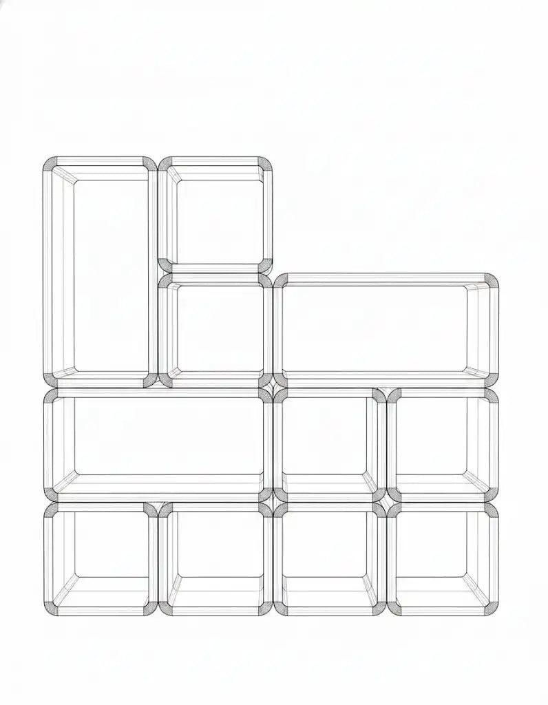 Anti Monolith Stack - line drawing 