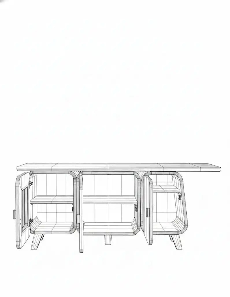 The Storied Vault - line drawing 2