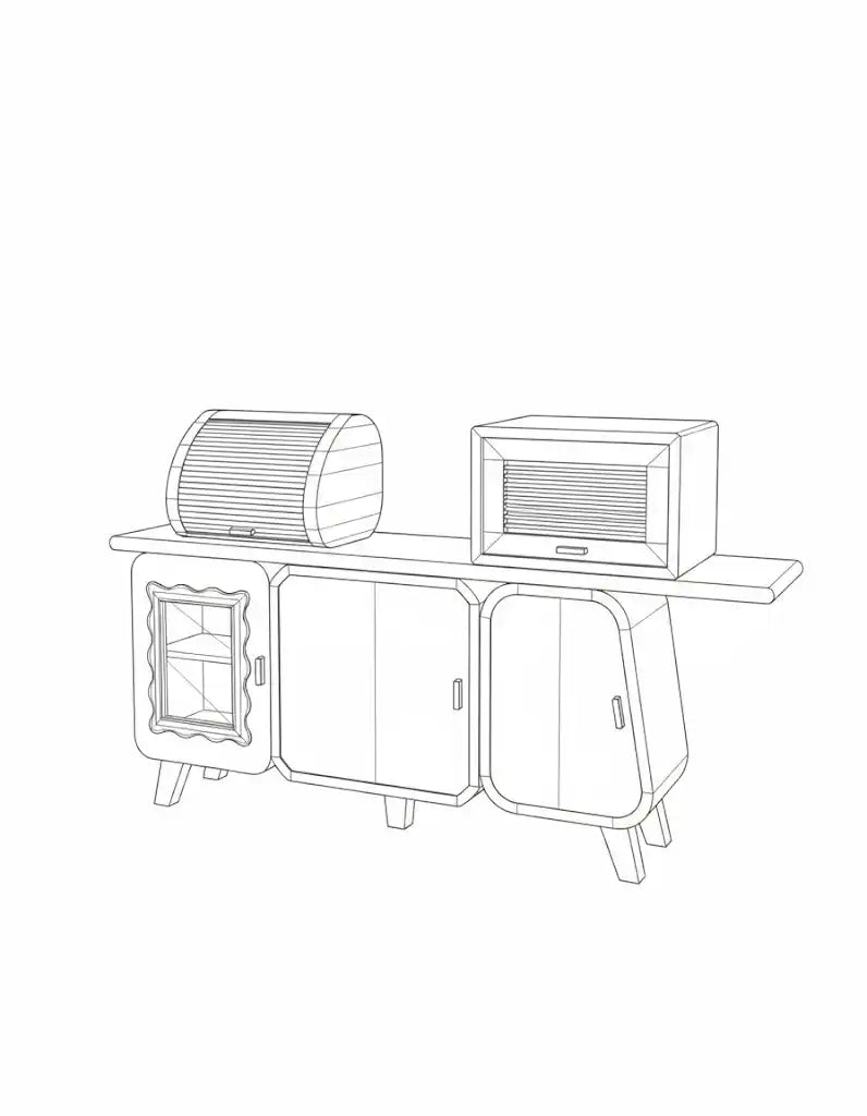 The Storied Vault - line drawing 3
