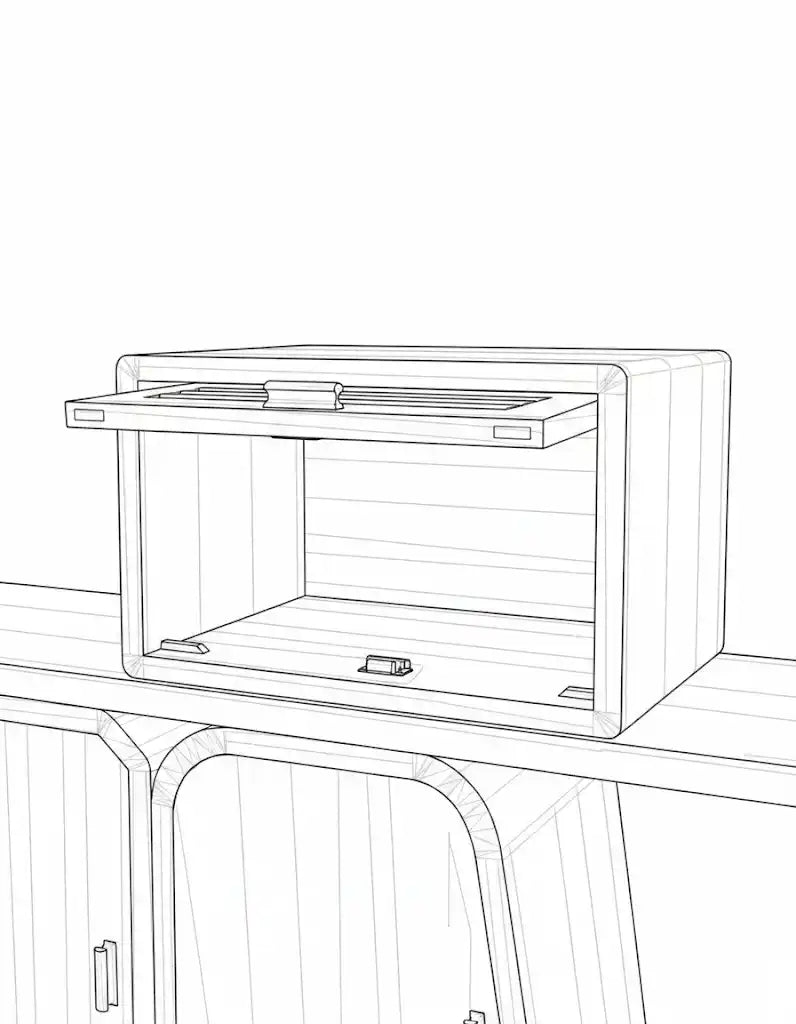 The Storied Vault - line drawing 4