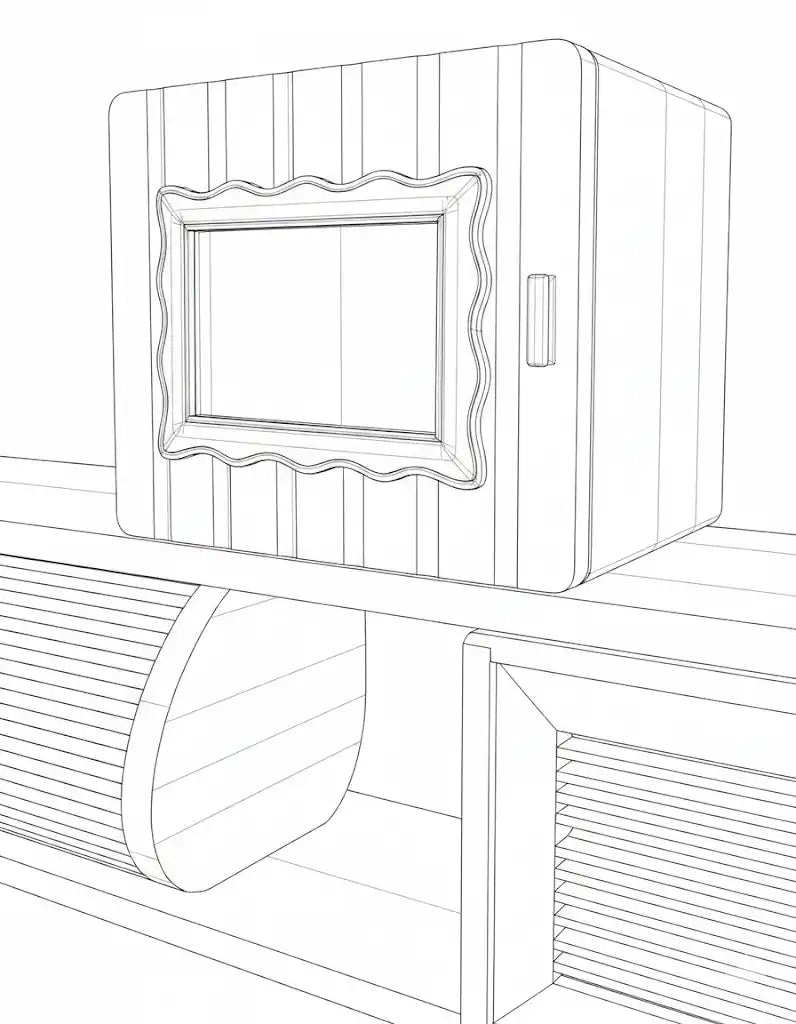 The Storied Vault - line drawing 6