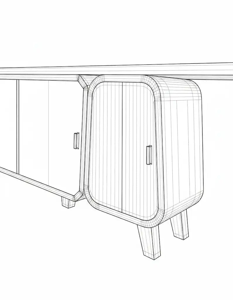 The Storied Vault - line drawing 8