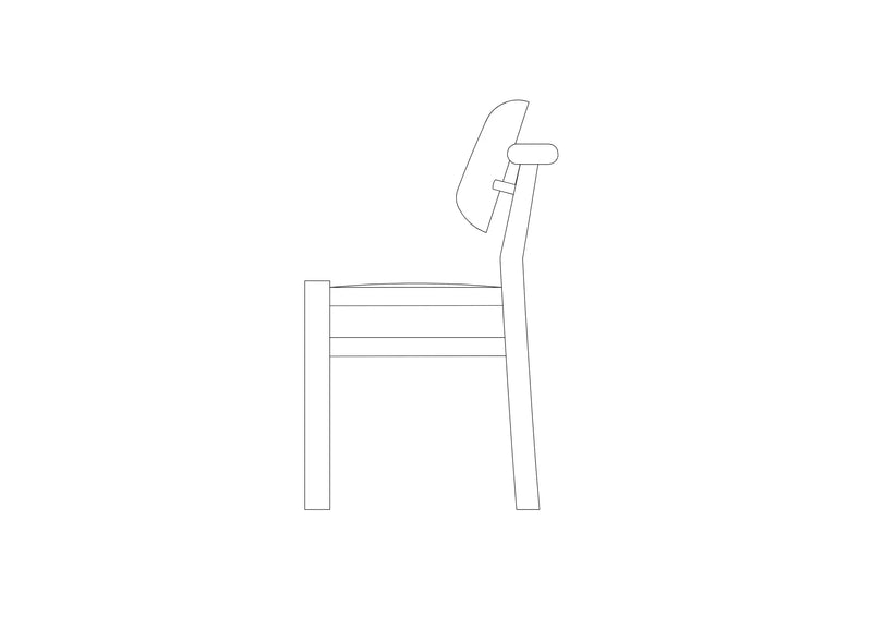 Woolf Chair - line drawing 