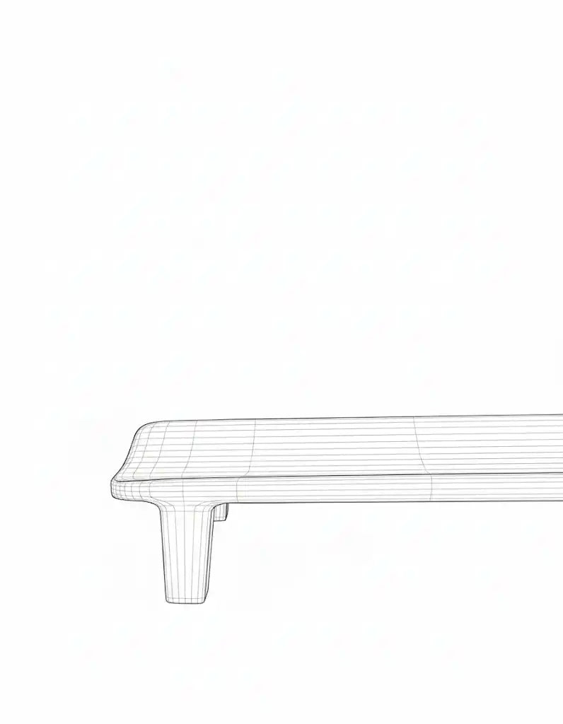Earthline Bench - line drawing 4