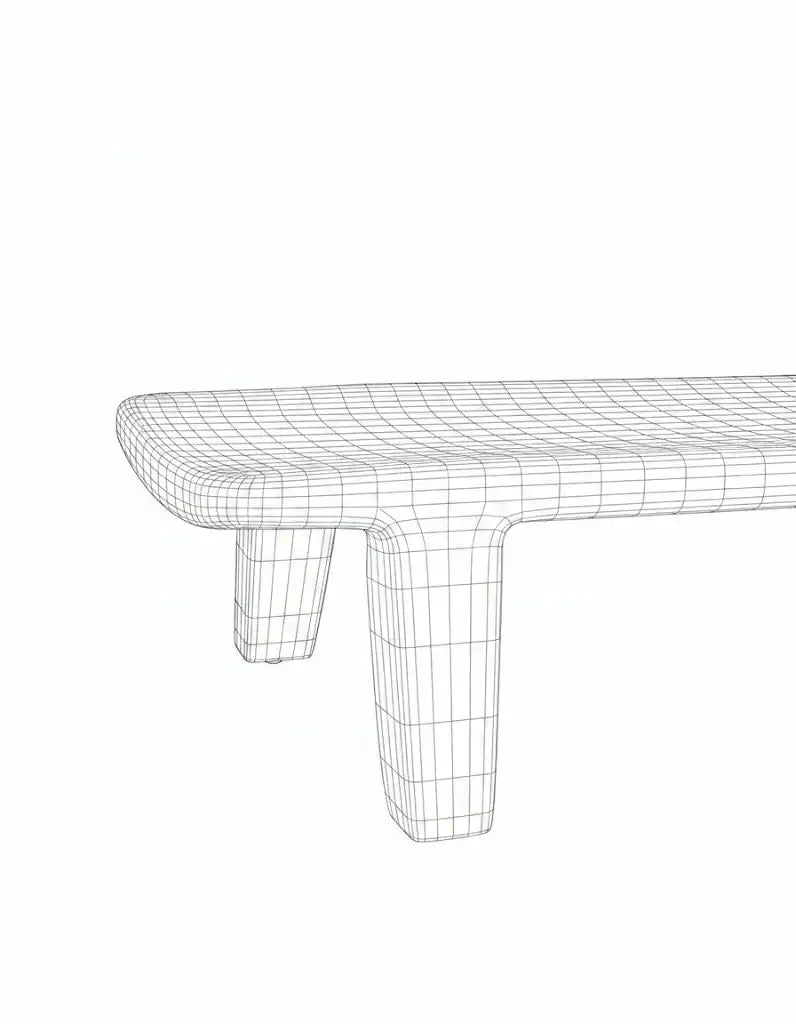 Earthline Bench - line drawing 2
