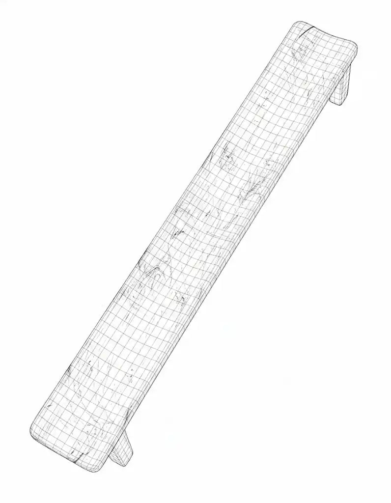 Earthline Bench - line drawing 
