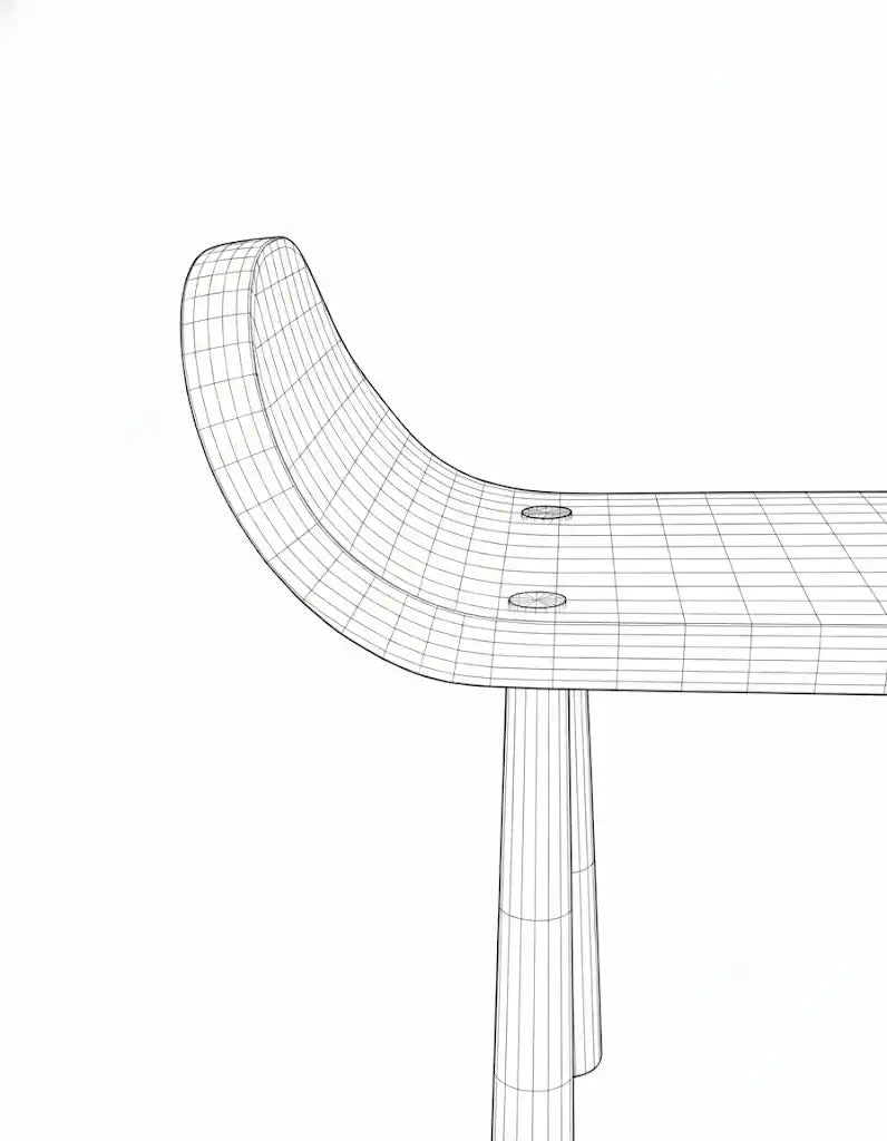 Saddle Chair - line drawing 3
