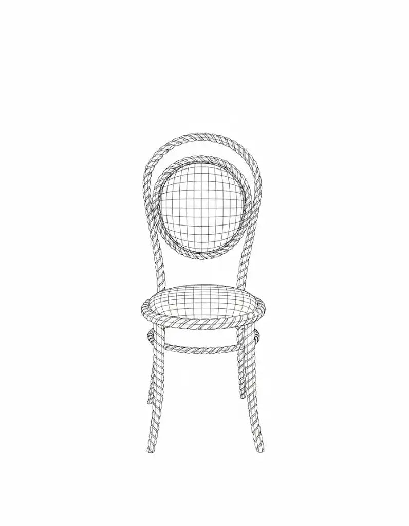 Baguette Thonet Chair - line drawing 4