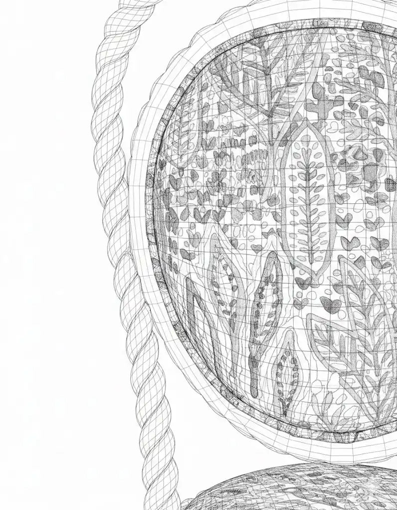 Baguette Thonet Chair - line drawing 
