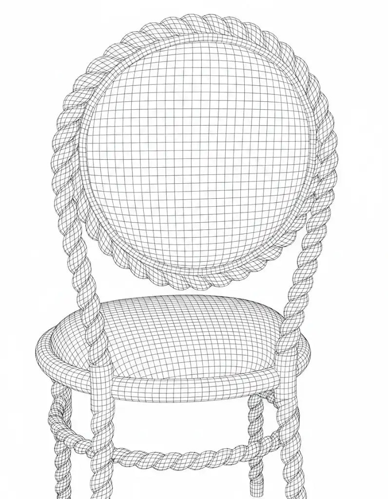 Baguette Thonet Chair - line drawing 2