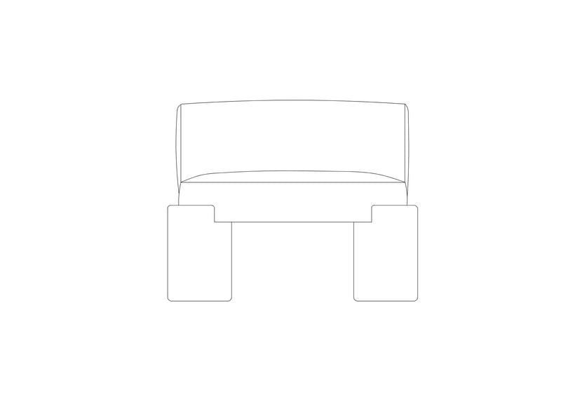 Ballard Lounge Chair - line drawing 